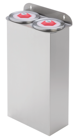 winkelhalterung, becher spender, 2er kit, edelstahl