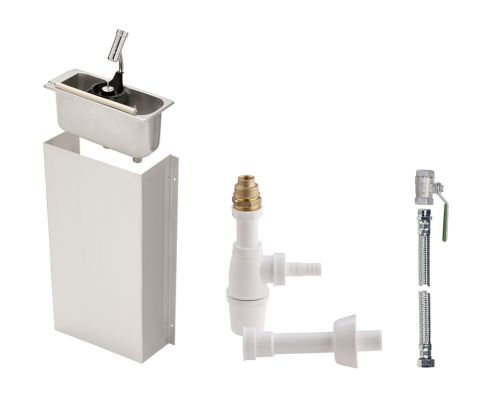 dipperewell basin, rinsing unit, jet-adjustment, anschluss, geruchsverschluss, siebteller