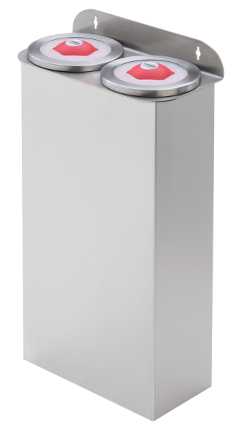 winkelhalterung, becher spender, 2er kit, edelstahl