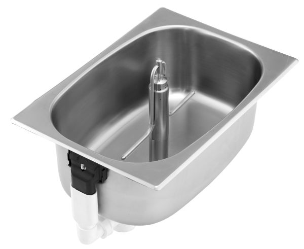 blender rinser, rapid rinsing, stainless-steel sink, activation bail removable, pitcher, contactless to blender knives, behaelterduschanlage, einbaumodell, 1/2" anschluss, wasserrueckflussverhinderer, waterstop function